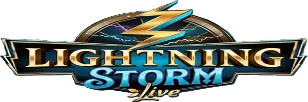 Official Live Casino logo: Lightning Storm by Evolution at LuckyVibe Casino