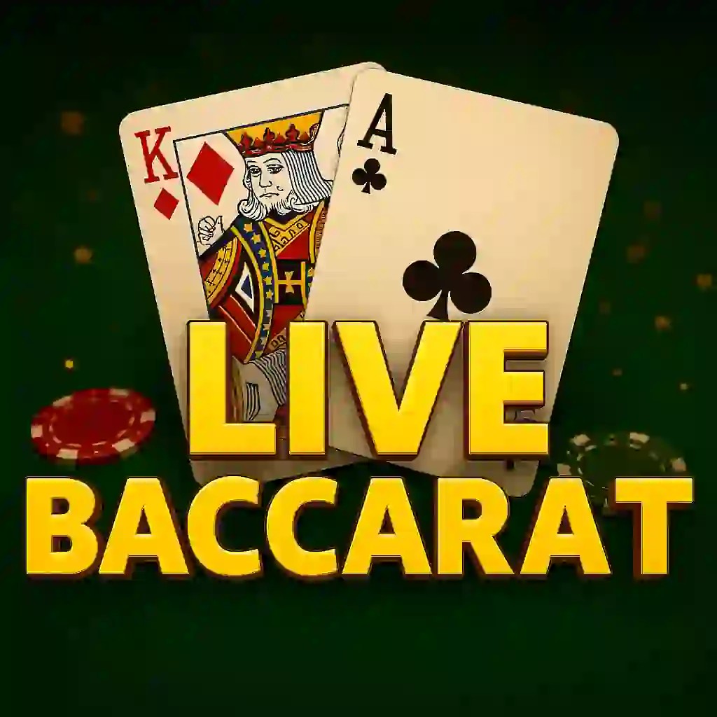 Live Baccarat slot visual from Evolution available on luckyvibecasino.at