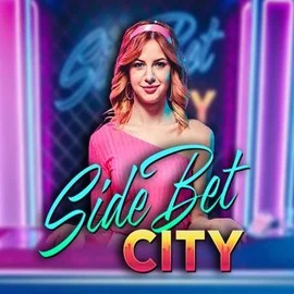 Official Live Casino logo: Side Bet City by Evolution at LuckyVibe Casino